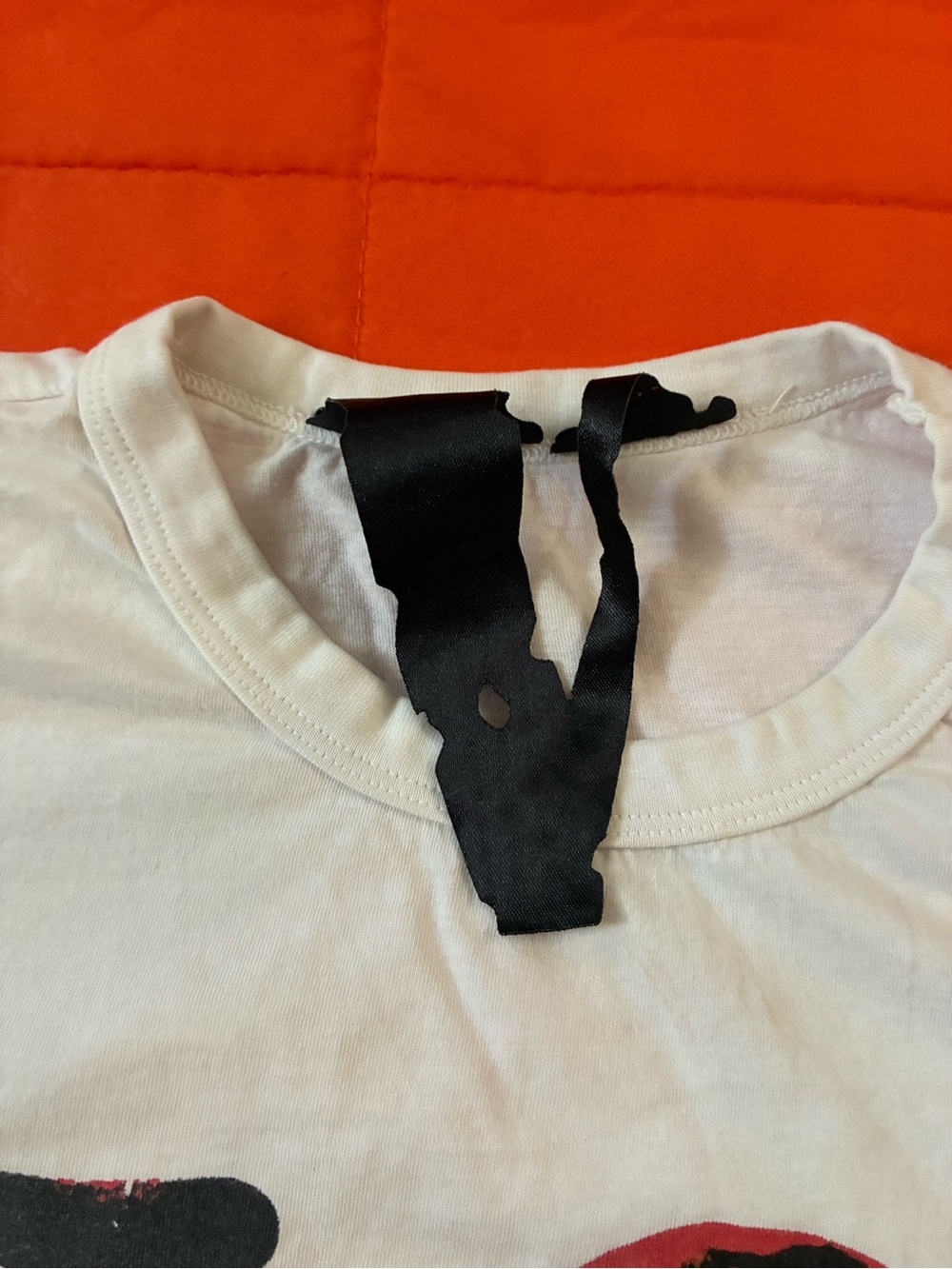 VLONE Shirt Mens Medium White Graphic Logo Crew Neck Short Sleeve - Picture 6 of 8